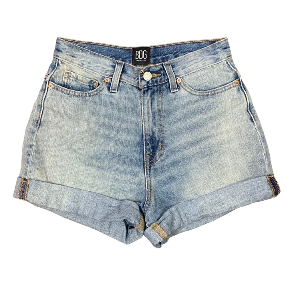 BDG Mom High-Rise Cuffed Jean Shorts